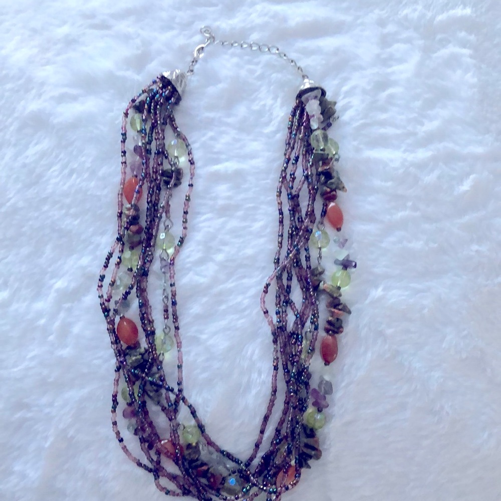 Multicolor bead necklace